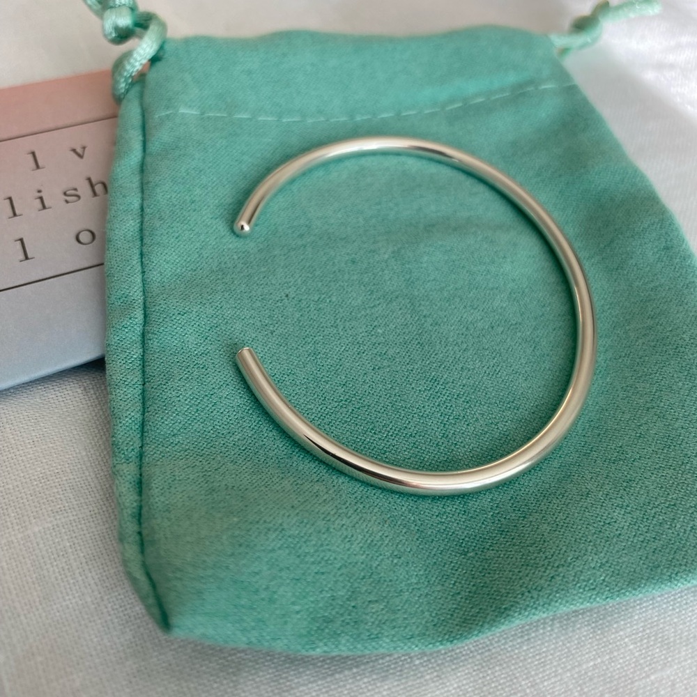 Sterling Silver Open Cuff Bracelet - Silver